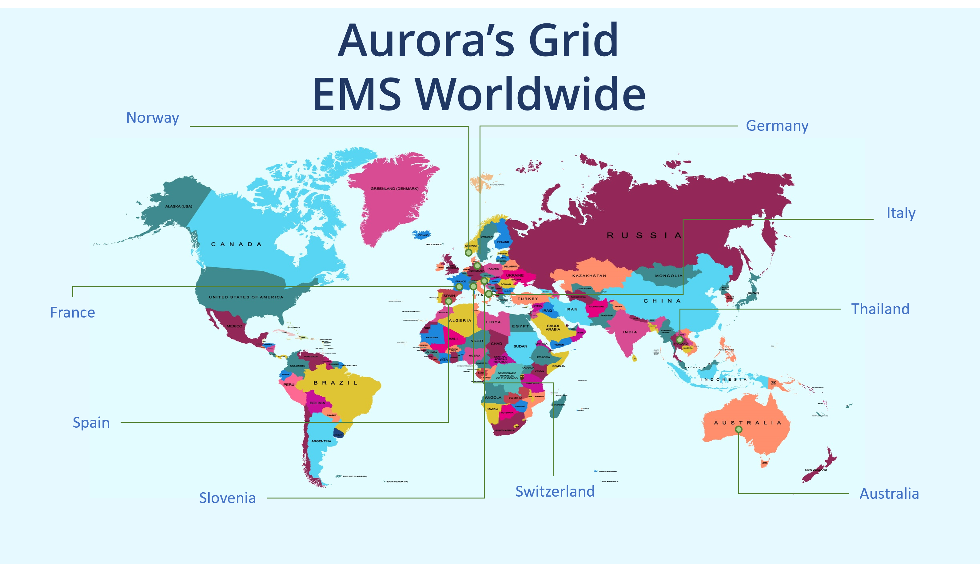 EMS world wide map